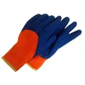 2018 Knitted Latex-Coated Work Gloves, Size 10, Brown