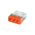 2273-203 Quick Connector, 3-Conductor, 0.5-2.5 mm², Orange, 100-Pack